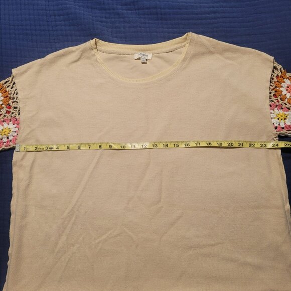 Umgee crochet sleeve boho top - Picture 6 of 6